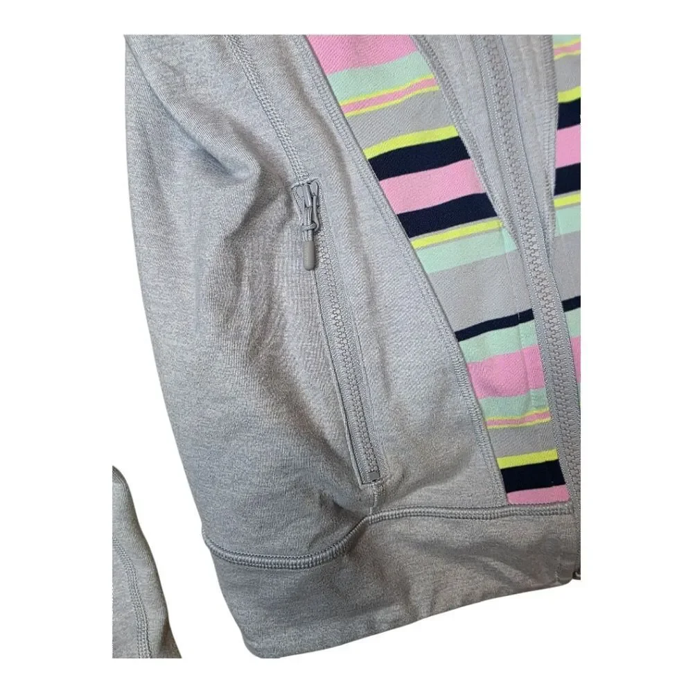 IVIVVA By LULULEMON Girl's‎ Zippered Jacket Grey Pink - Size 12